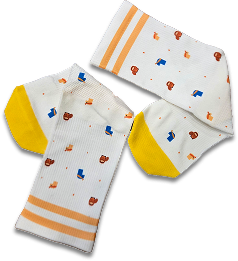 PythonAsia Pattern Style Customized Socks (Beige)